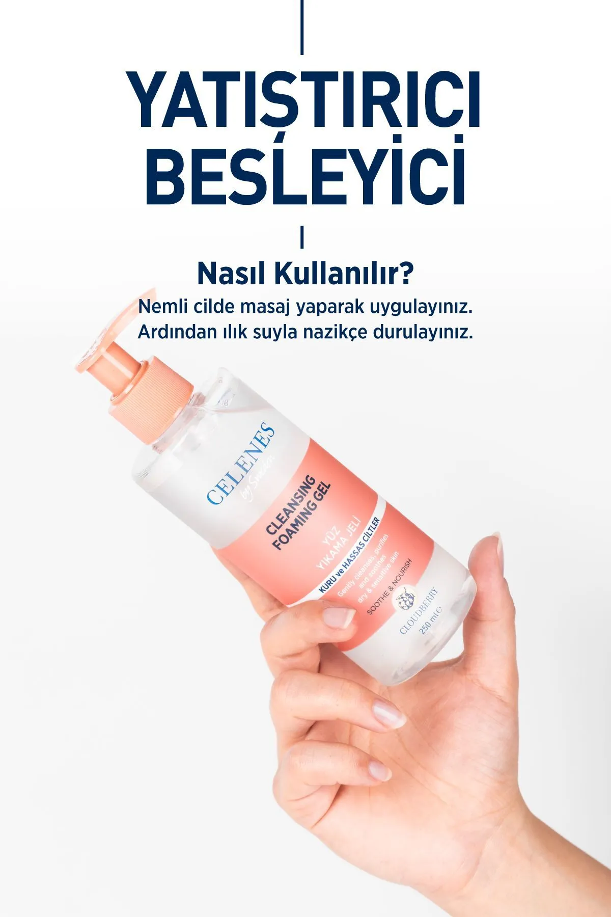 Celenes Cloudberry Yüz Yıkama Jeli Kuru ve Hassas Ciltler 250 ml
