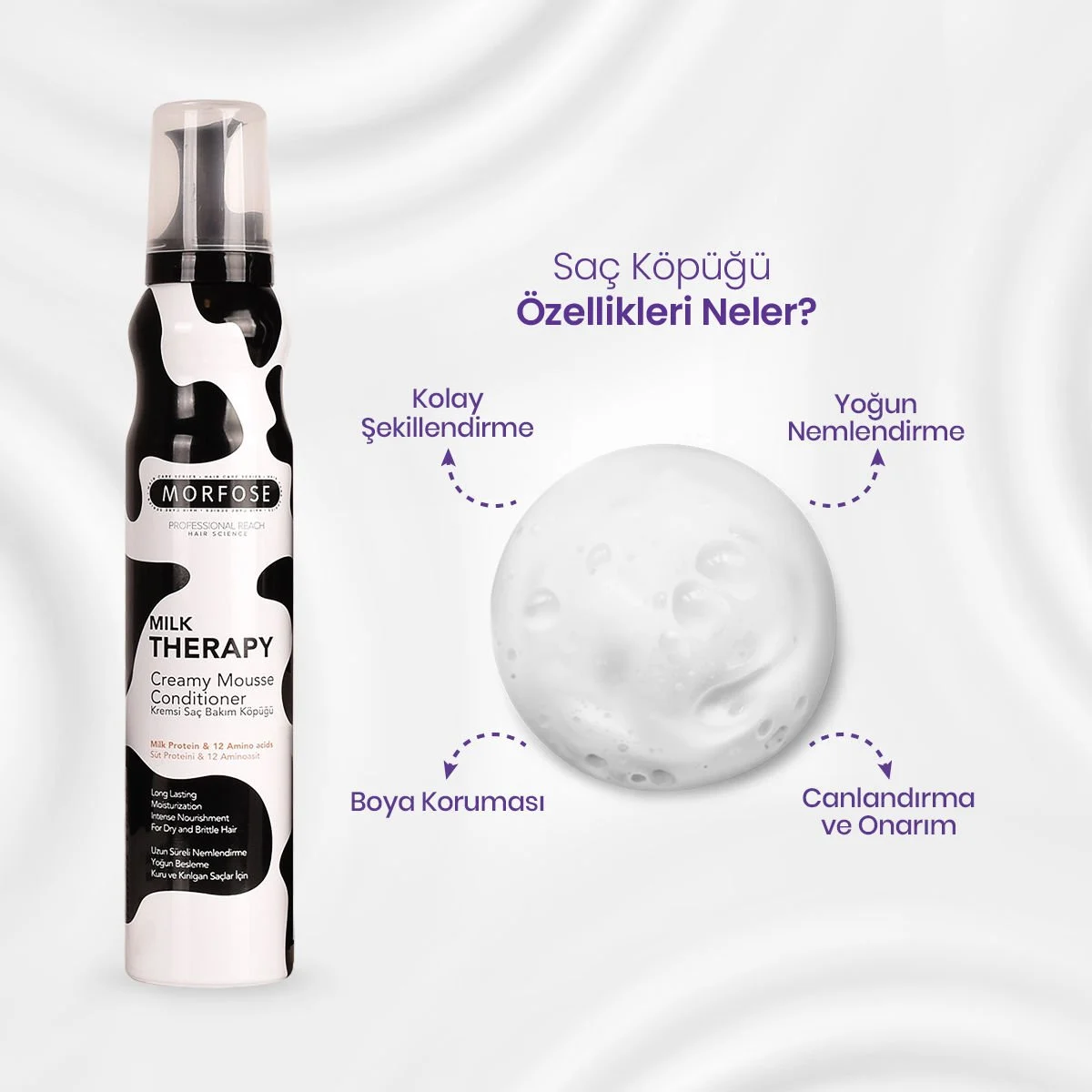 Morfose Milk Therapy Kremsi Saç Köpüğü 200 ml