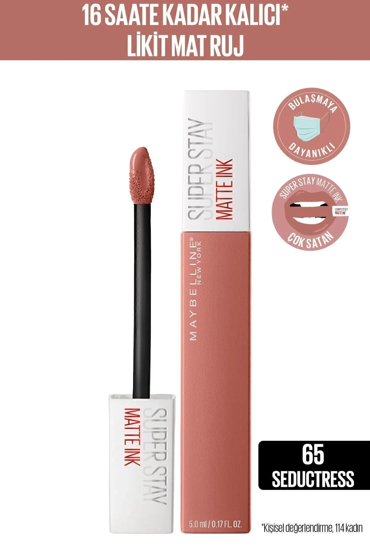 Maybelline New York Superstay Mat Ink Unnude Ruj 65 Seductress