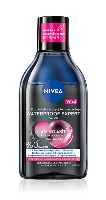 Nivea Çift Fazlı Micellar Waterproof Expert Makyaj Temizleme Suyu 400 ml