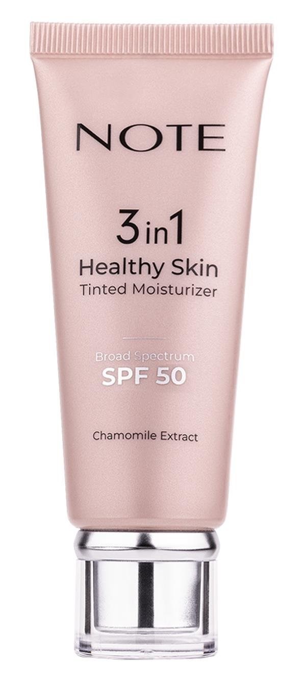 Note Cosmetics 3 in 1 Healthy Skin Tinted Moisturizer 50 SPF Ton Eşitleyici Aydınlatıcı Krem