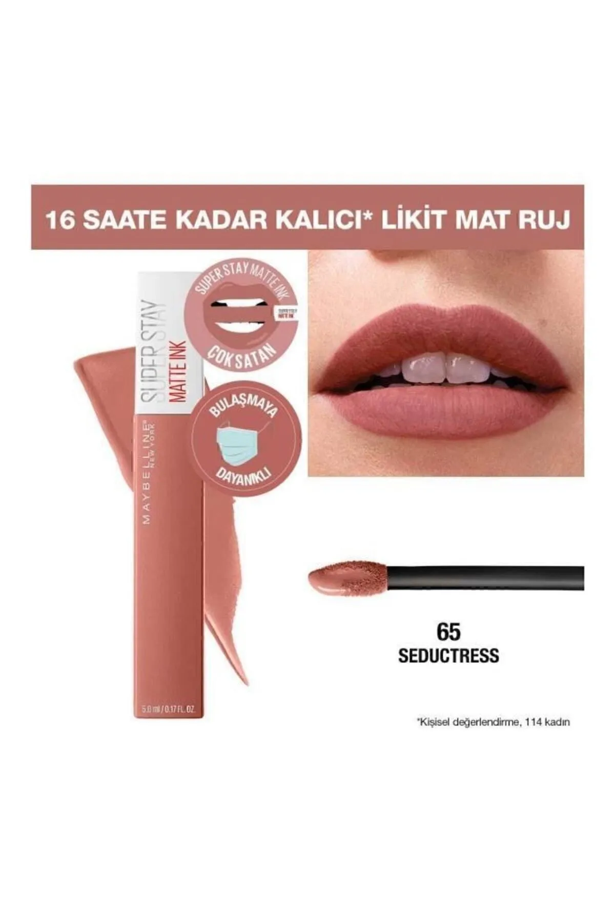 Maybelline New York Superstay Mat Ink Unnude Ruj 65 Seductress