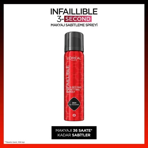 L’Oreal Paris Infaillible 3-Second Makyaj Sabitleme Spreyi