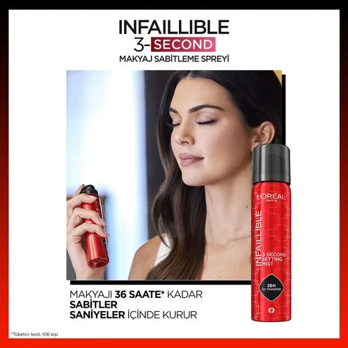 L’Oreal Paris Infaillible 3-Second Makyaj Sabitleme Spreyi