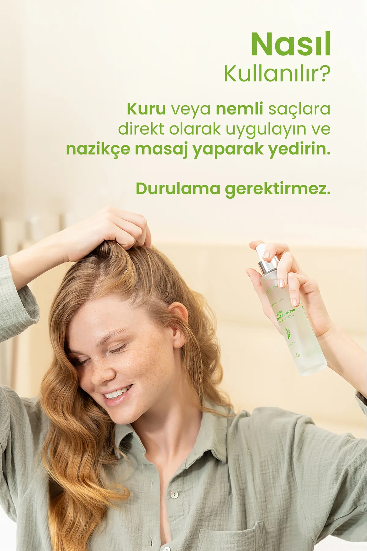 Bade Natural Biberiye Suyu Saç ve Cilt Güçlendirici 100 ml