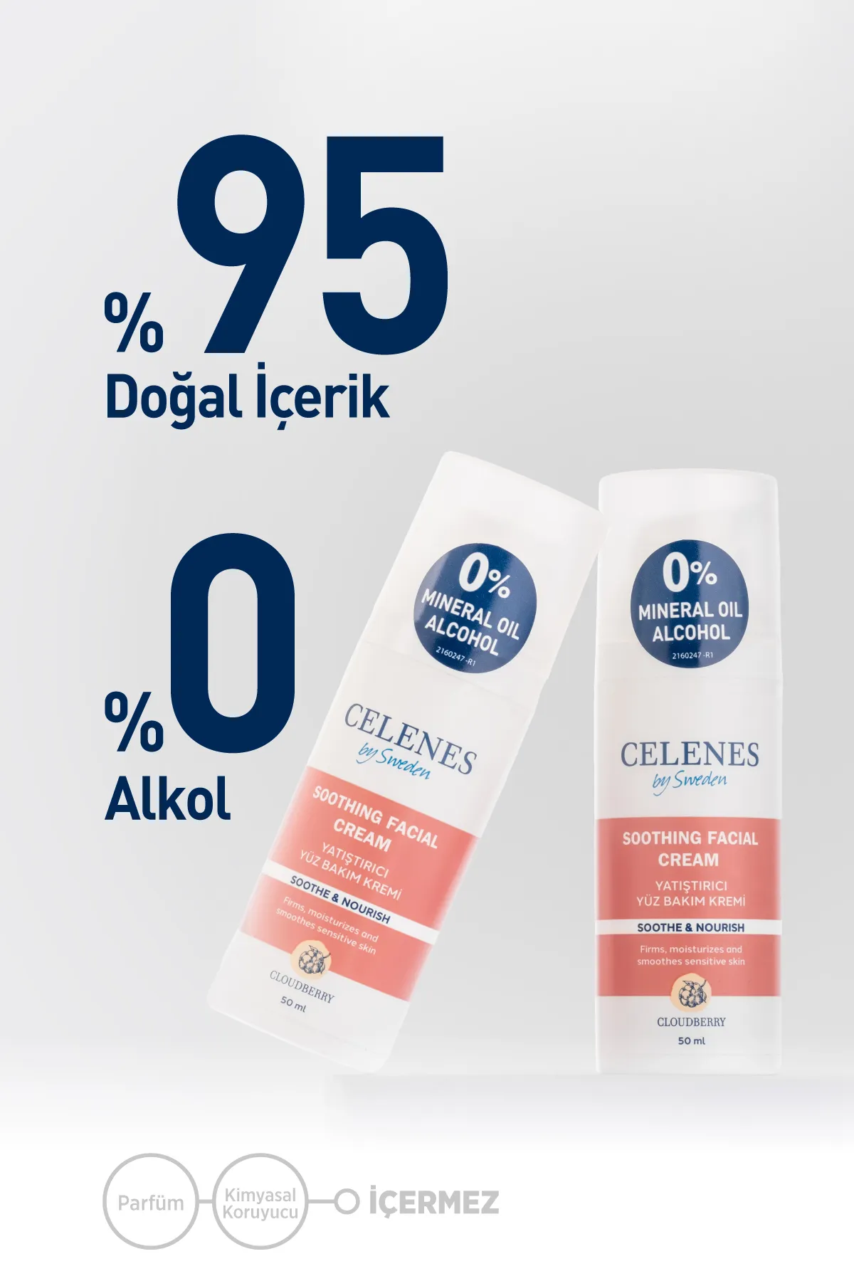 Celenes Cloudberry Yatıştırıcı Yüz Bakım Kremi Kuru ve Hassas Ciltler 50 ml