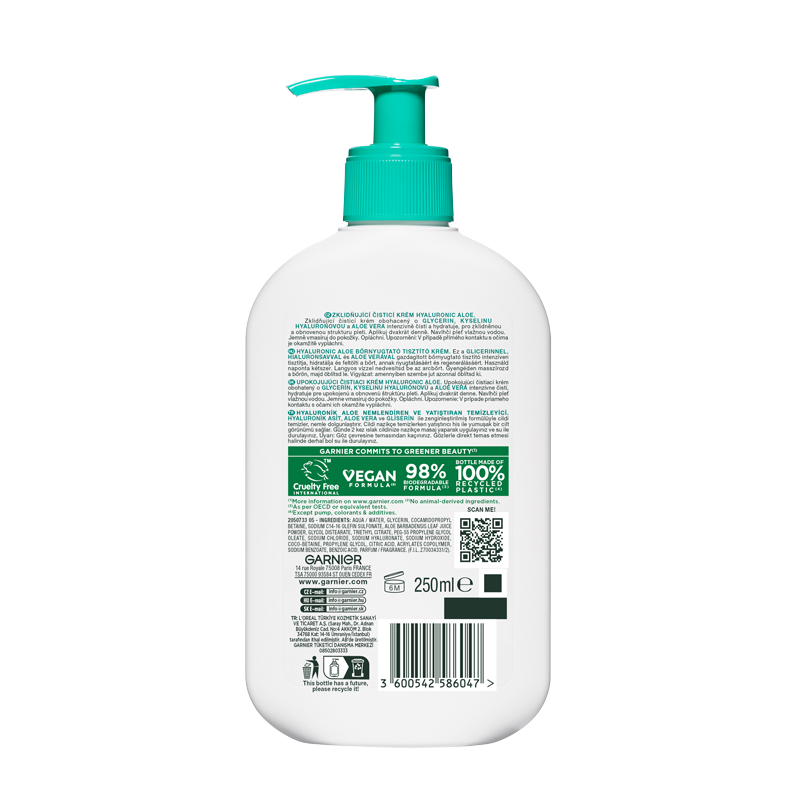 Garnier Skin Naturals Aloe Yatıştıran Temizleyici 250 ml