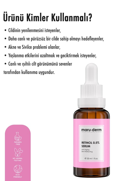 Maruderm Retinol 0.5% Cilt Yenileyici Bakım Serumu 30 ml