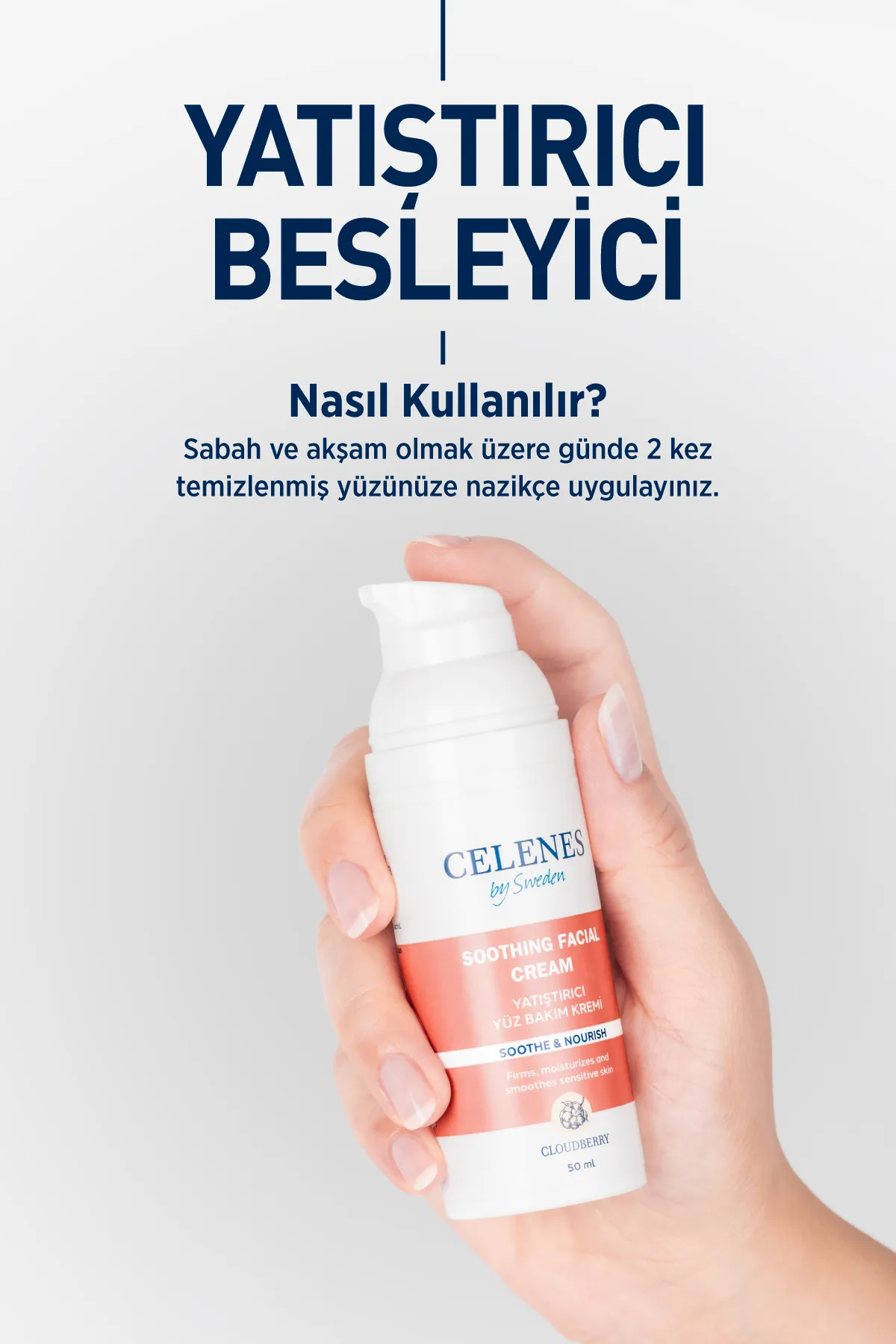 Celenes Cloudberry Yatıştırıcı Yüz Bakım Kremi Kuru ve Hassas Ciltler 50 ml