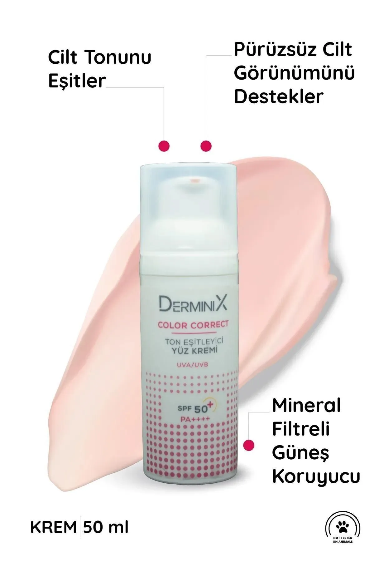 Derminix Ton Eşitleyici Yüz Kremi Spf50+ 50 ml
