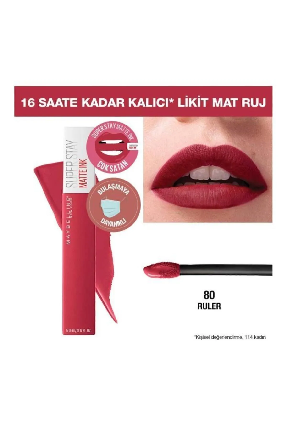 Maybelline New York Superstay Mat Ink Unnude Ruj 80 Ruler