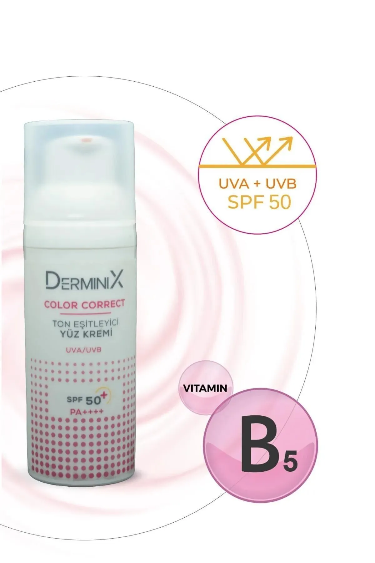 Derminix Ton Eşitleyici Yüz Kremi Spf50+ 50 ml