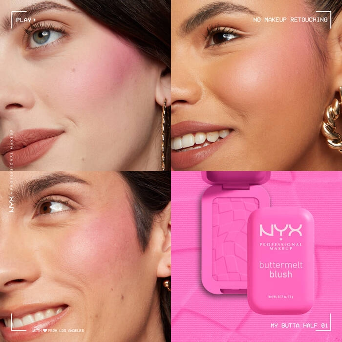 Nyx Professional Makeup Buttermelt Blush 01 My Butta Half