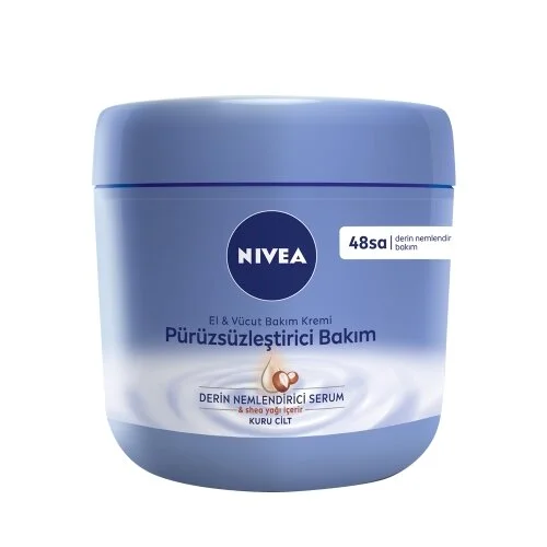 Nivea Pürüzsüzleştirici El ve Vücut Bakım Kremi 400 ml Kuru Ciltler 48 Saat Yoğun Nemlendirme