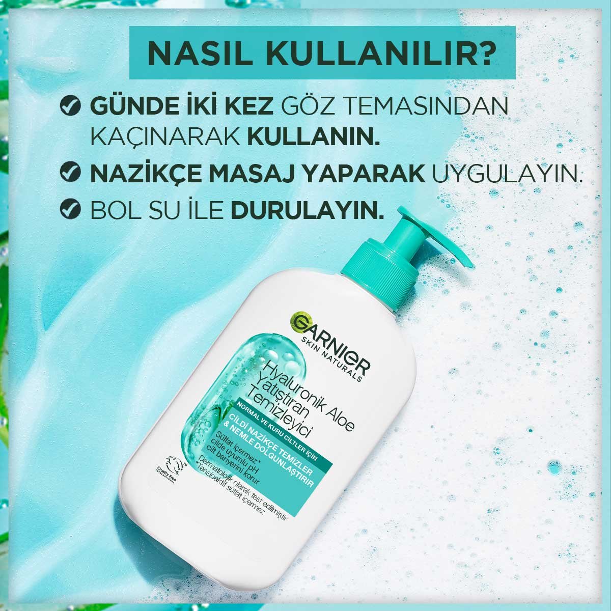 Garnier Skin Naturals Aloe Yatıştıran Temizleyici 250 ml