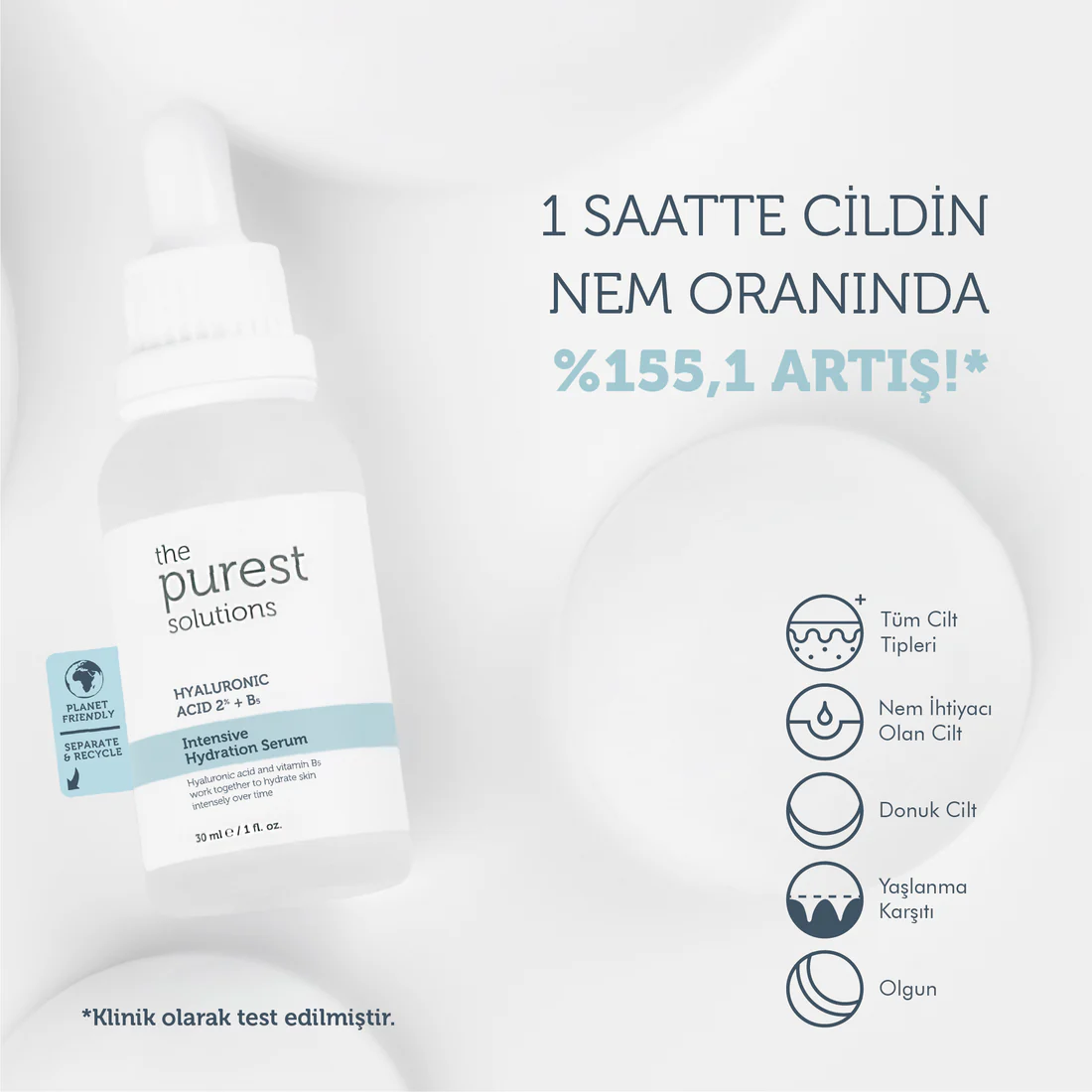 The Purest Solutions Nemlendirici Bakım Serum 30 ml