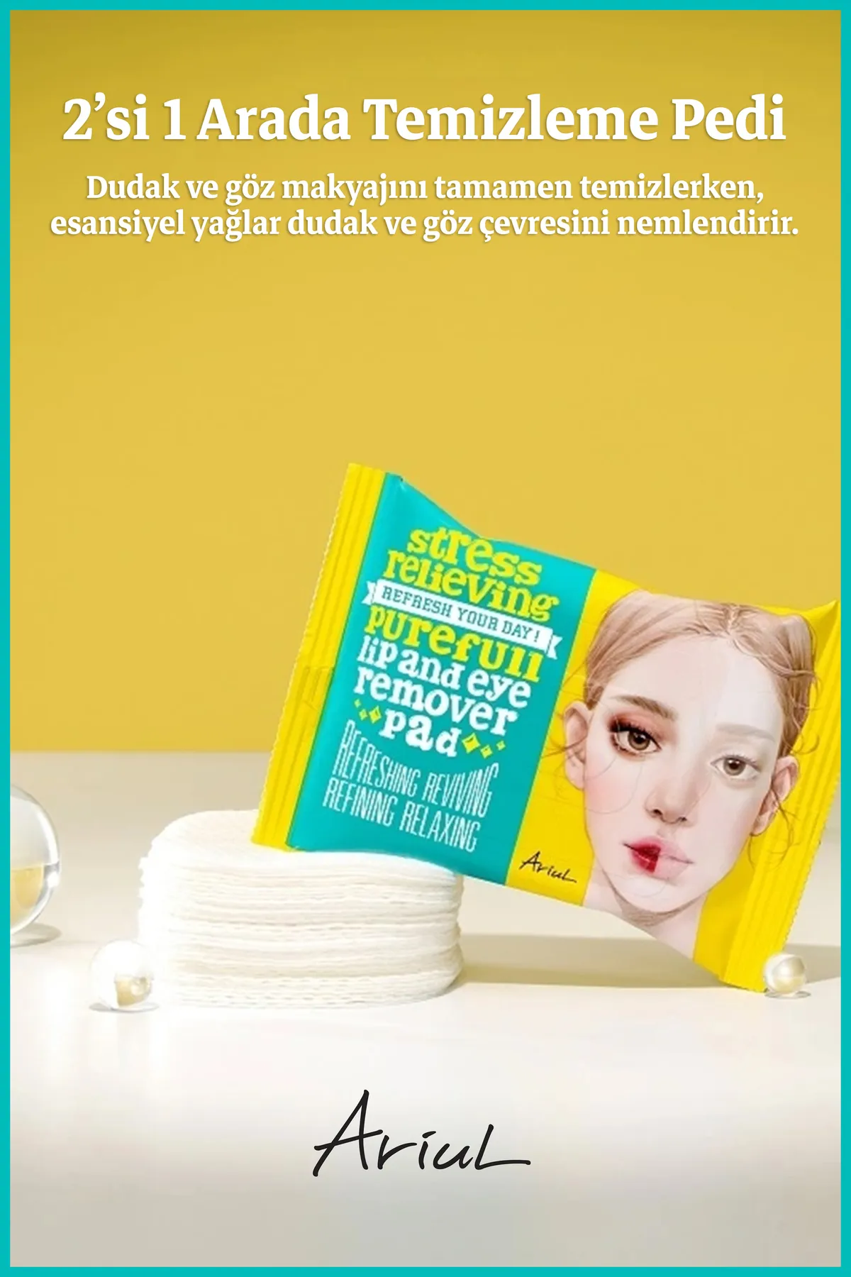 Ariul Purefull Dudak ve Göz Makyaj Temizleme Pedleri 30 Adet