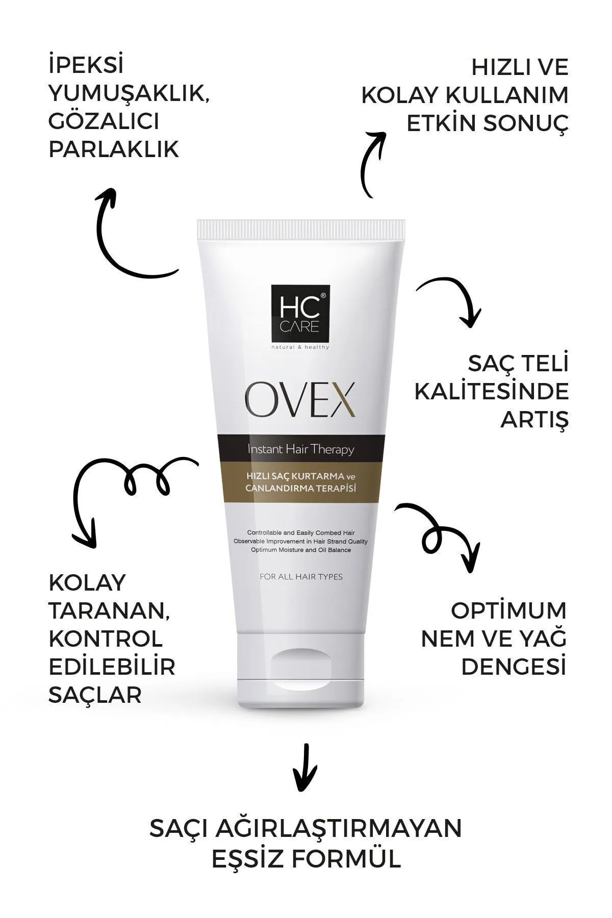 HC Care Ovex Hızlı Saç Kurtarma Ve Canlandırma Terapisi 200 ml