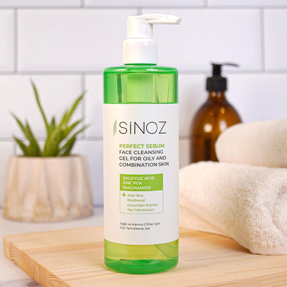 Sinoz Perfect Sebum Dengeleyici Yağlı Karma Ciltler İçin Yüz Temizleme Jeli 400 ml