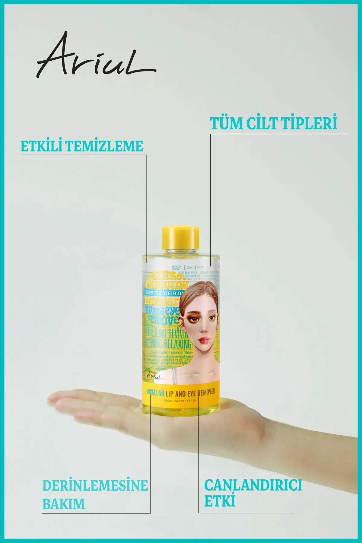Ariul Micellar Dudak ve Göz Makyaj Temizleyici 300 ml