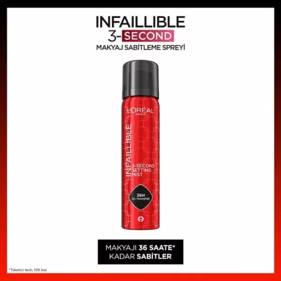 L’Oreal Paris Infaillible 3-Second Makyaj Sabitleme Spreyi