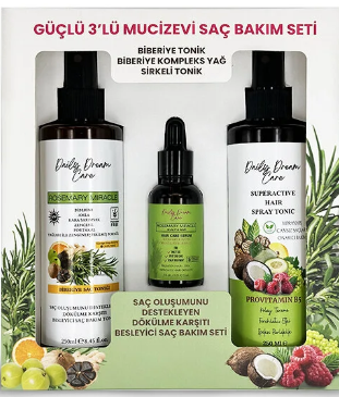True Bee Rosemary Miracle Biberiye Bakımı 3’lü Set (Tonik + Serum)