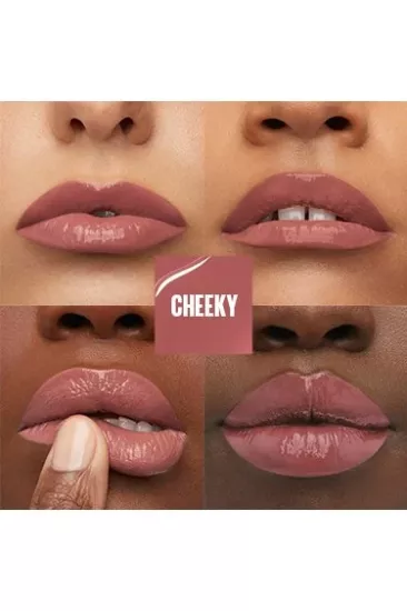 Maybelline New York Super Stay Vinyl Ink Uzun Süre Kalıcı Likit Parlak Ruj Cheeky 35