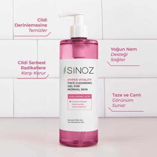 Sinoz Hyper Vitality Normal Ciltler Yüz Temizleme Jeli 400 ml
