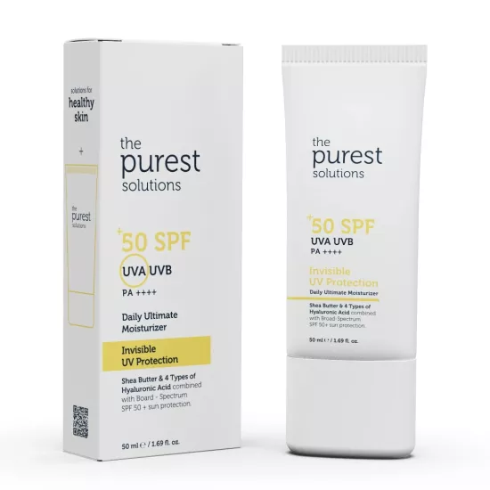The Purest Solutions Yüksek Koruma Ve Nemlendirici Etkili Invisible Güneş Koruyucu Krem SPF 50, 50 ml