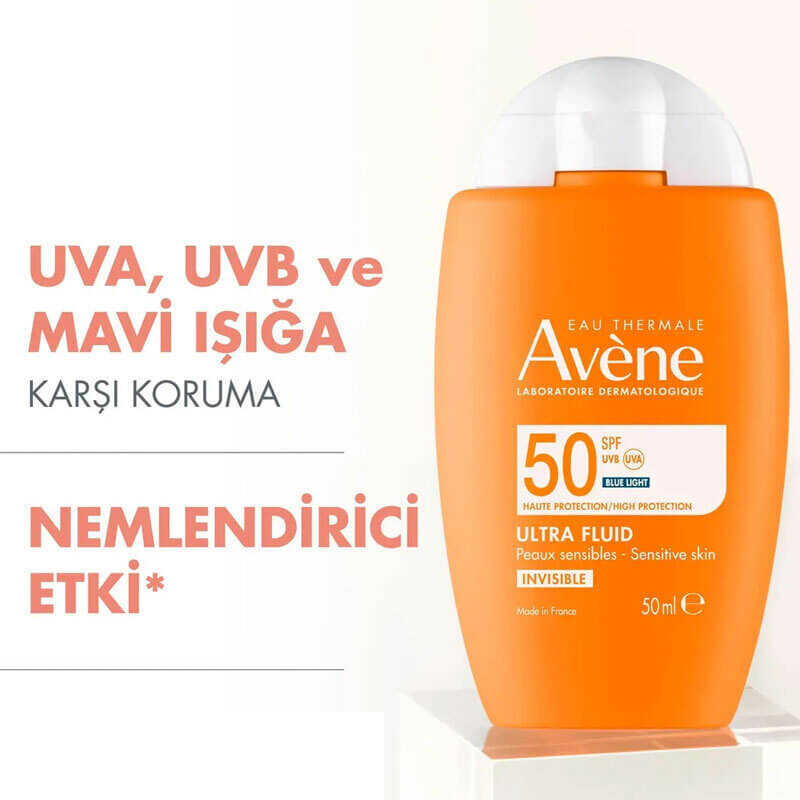 Avene Ultra Fluid Invisible SPF50 Normal ve Karma Ciltler İçin Güneş Kremi 50 ml