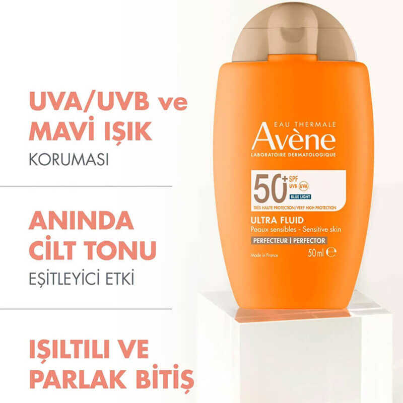 Avene Ultra Fluid Perfector SPF50+ Cilt Tonu Eşitleyici Renkli Güneş Kremi 50 ml
